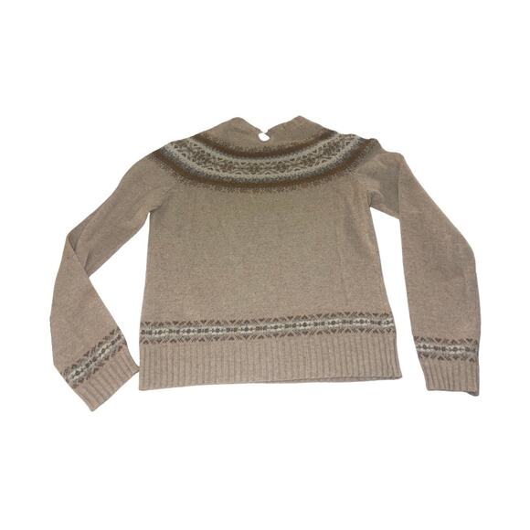 Liz Claiborne Angora Blend Sweater Vintage Fair Isle style Size Small - Picture 2 of 3